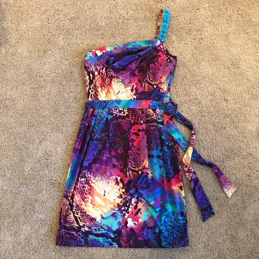 Bisou Bisou One Shouldered Dress